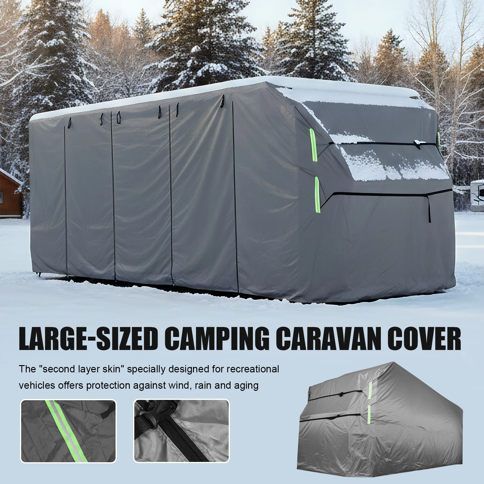 

Чехол для автодома из ткани Оксфорд 420D, защита от дождя и снега, сверхпрочный чехол для кемпера, для защиты от любых погодных условий