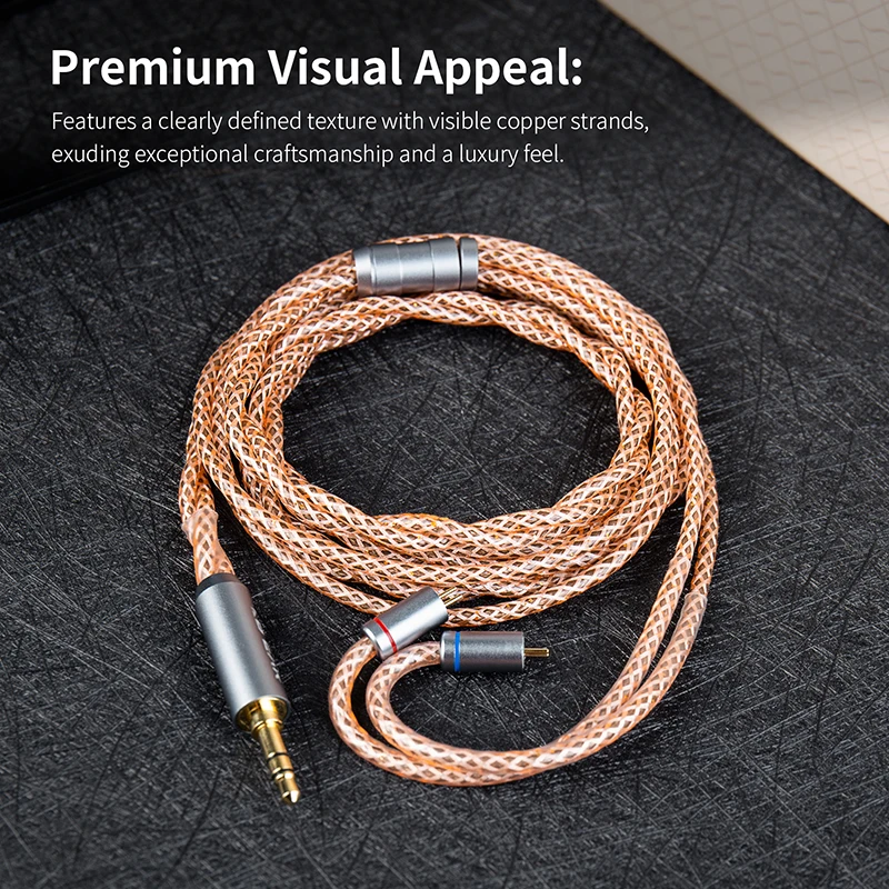 เคบีแบร์ ออเรียสสายอัพเกรดหูฟังความละเอียดสูงสายหูฟังไฮไฟ 5N OFC ตัวนำแบบมีสายสำหรับ MK3 KB02 7HZ