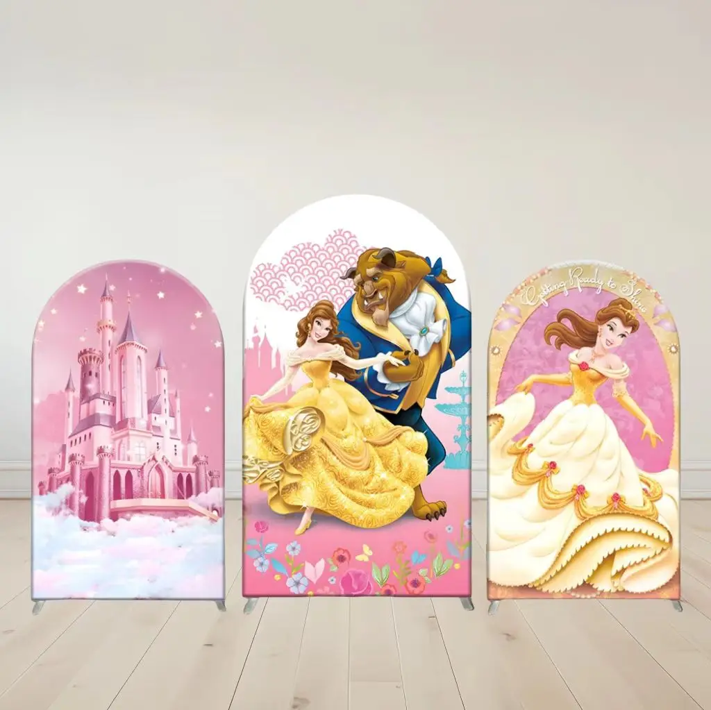 Beauty And The Beast Belle Arch Cover Photo Backdrop Background Photography Baby Shower Princess Birthday Party Decor Celebrate