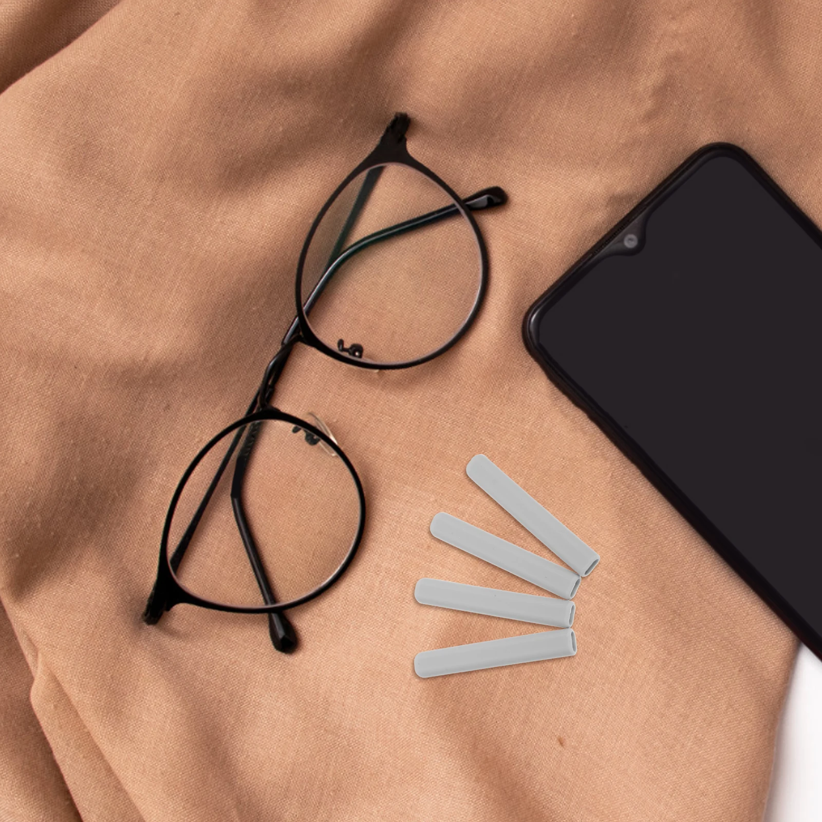 

2 Pairs Anti-slip Ear Grips Glasses Silicone Material No Uncomfortable Prevent Slipping Exercise Compatible Eyeglasses Reading