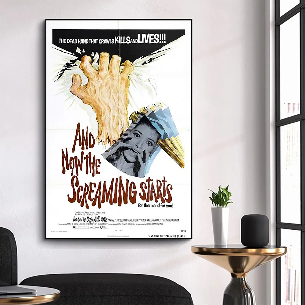 WM3208 And Now the Screaming Starts Classic Movie HD Silk Fabric Poster Art Decor Indoor Painting Gift