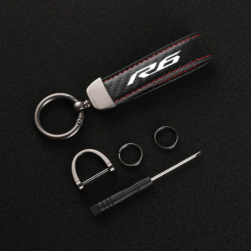 High-Grade Carbon Fiber Motorcycle Keychain Holder Keyring for yamaha YZF R6 2016 2017 2018 2019 2020 YZFR6 YZF-R6  Accessories