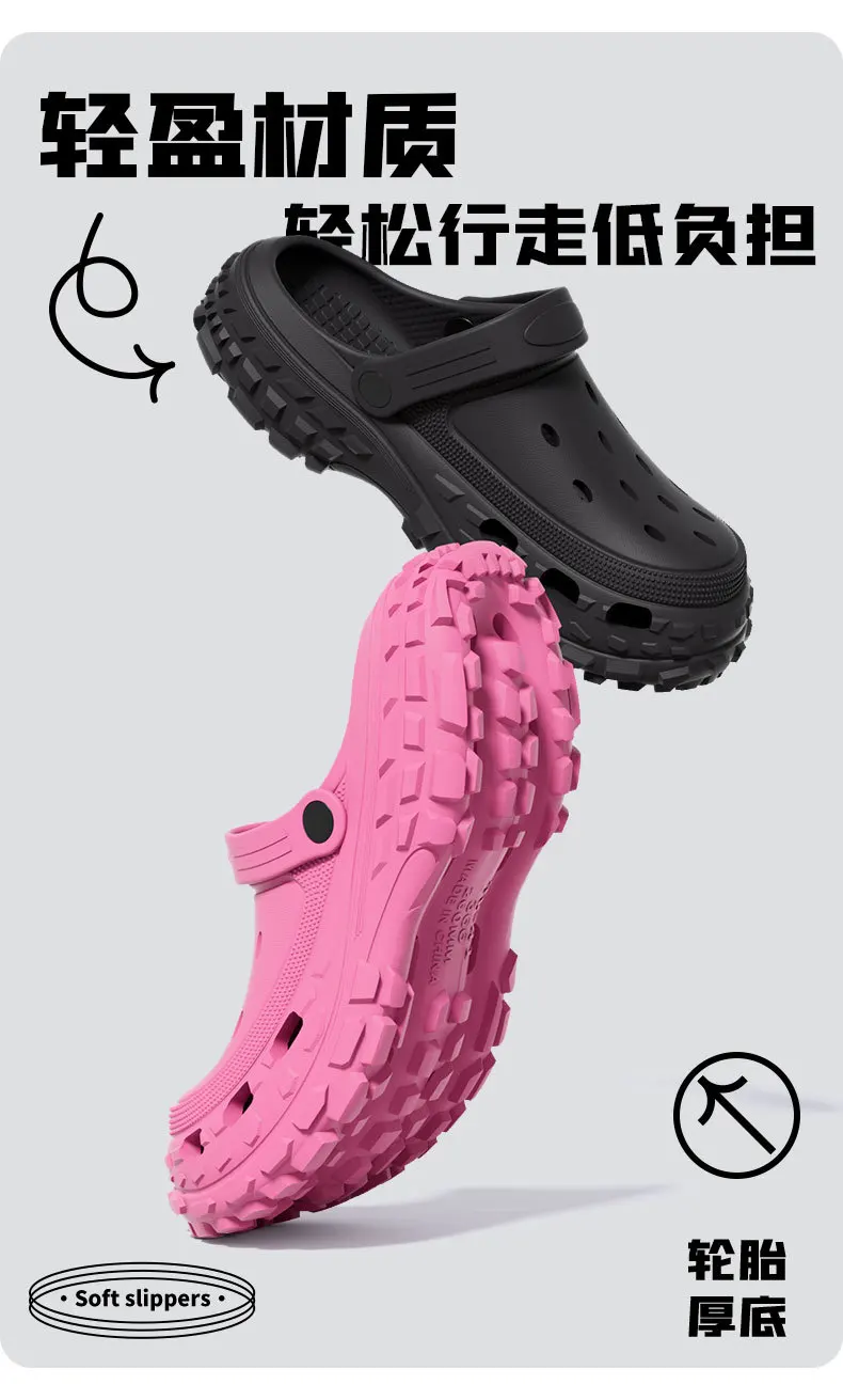 Sommerliche Damen-Plateausandalen 2026 mit geschlossener Zehenpartie, rutschfeste Strandsandalen, leichte, weiche Sohle für Zuhause, bequeme Sandalias – Detail 7