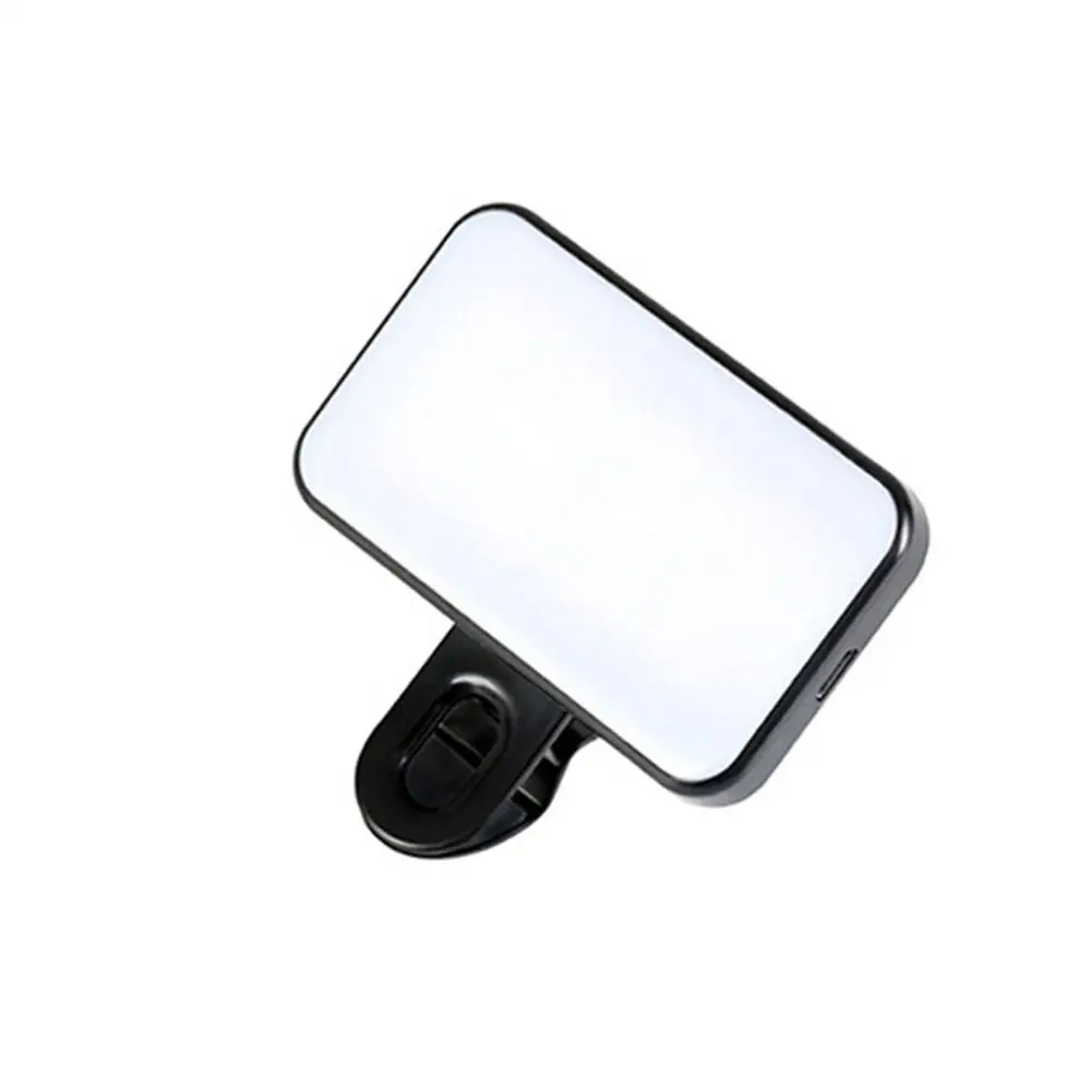 Portable Mini Selfie Fill Light Rechargeable 3 Modes Adjustable Brightness Clip On For Mobile Phone Computer Fill Light