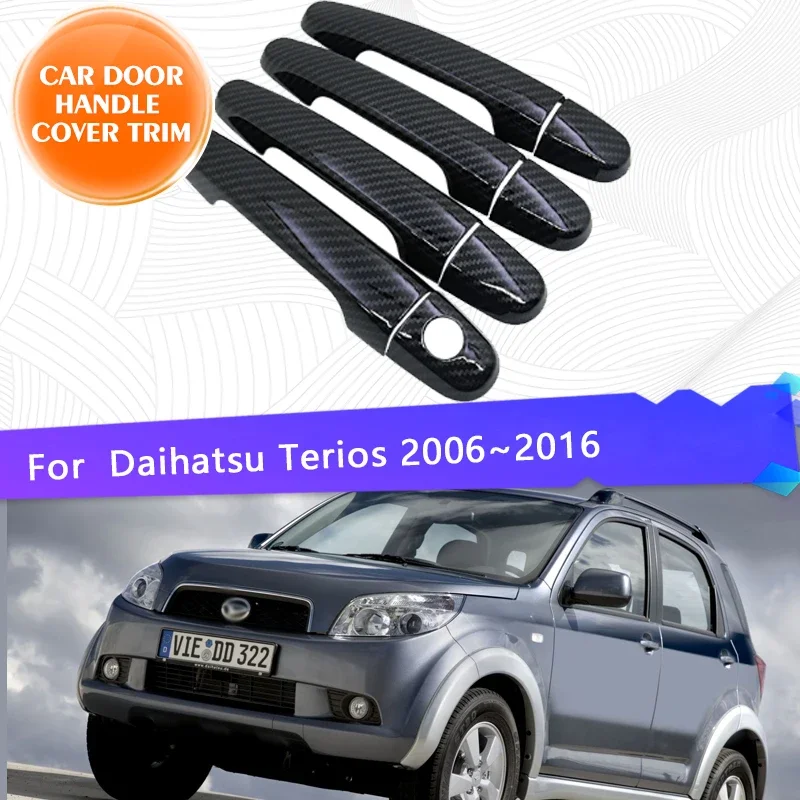 Cubierta cromada para manija de puerta de coche, accesorios de decoración Exterior para Daihatsu Terios Bego Eco Wild J200 F400 2006 ~ 2016