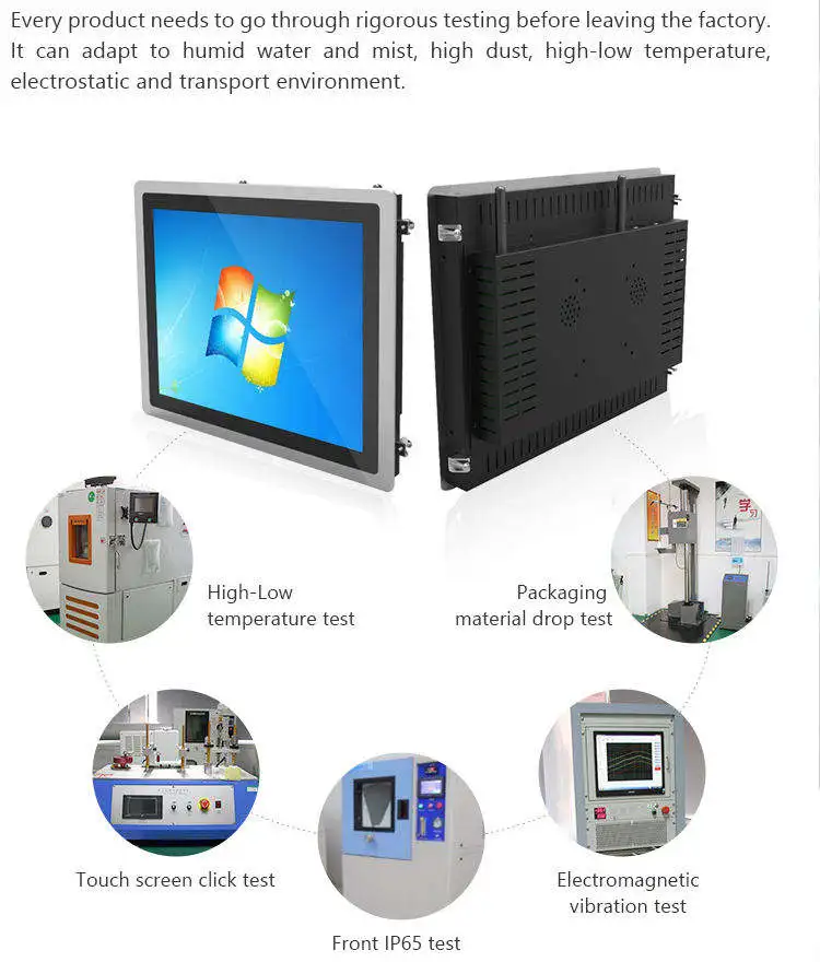 12.1 Inch Embedded Resistive Touch Screen Fanless Industrial  PC Win 10 J5040 I3 Optional OEM for Outdoor Industrial Use