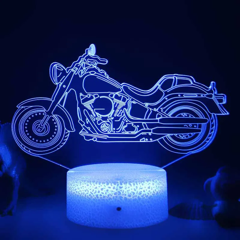 Nighdn Bedside LED Night Light for Bedroom Decoration Color Changing USB Plug Table Lamp Creative Motorcycle Gift Toys for Kids