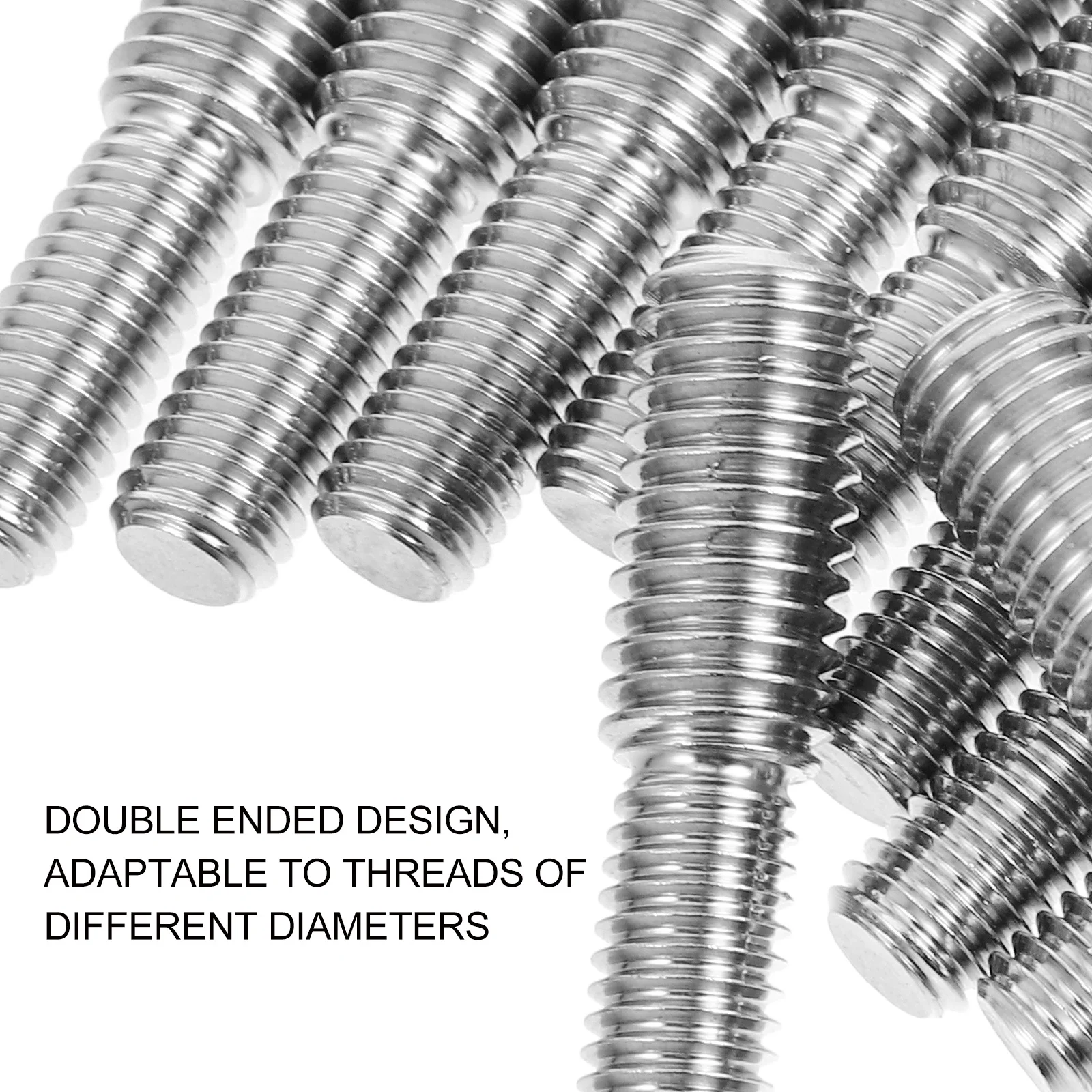 10개입 스테인리스 스틸 양끝 나사 변환 어댑터 M8x20에서 M10x20로 가는 나사 변환기 가구 하드웨어용