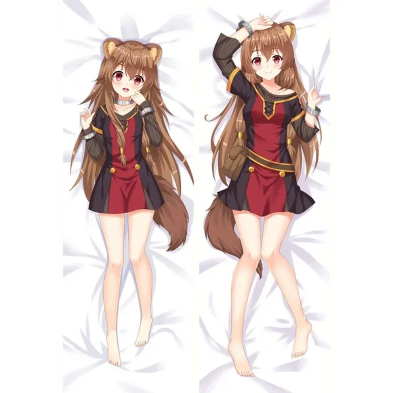 2WAY/WT Anime The Rising of The Shield Hero Raphtalia Cosplay Dakimakura Pillow Case Body Hugging Cushion Cover Bedding Decorate