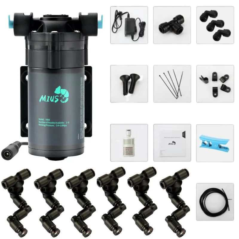 Reptielen Fogger Stille Pomp Misting Spray Systeem Kit Vernevelaar Voor Planten Kas Tuin Irrigatie Terrarium Spuitapparaat