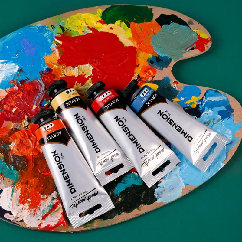 75ml Pearlescent Color Acrylic Paint Studio Create High Plastic Children DIY Hand-painted Stone Canva Painting Graffiti Pigment