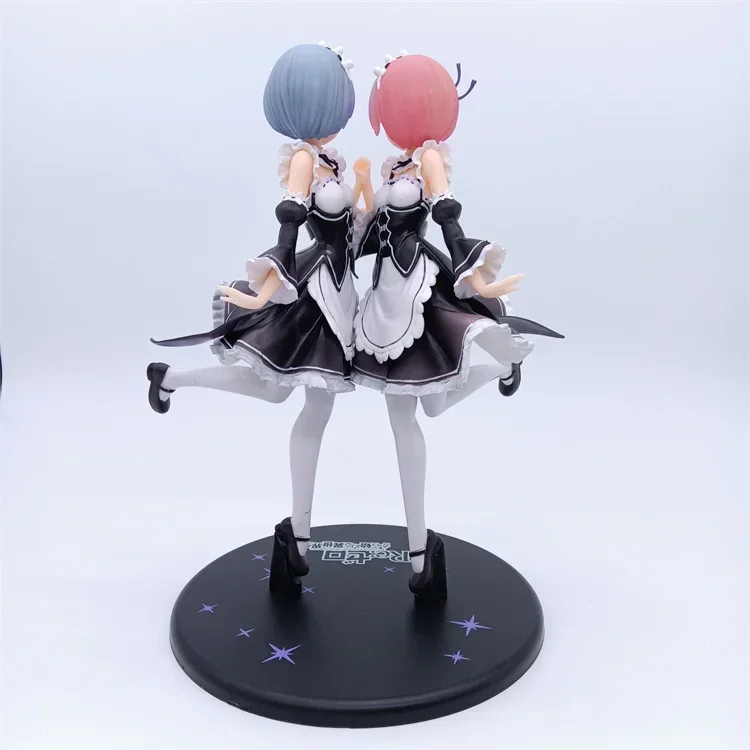 25cm Re:ZERO Starting Life in Another World Anime Figure Rem & Ram Twins Action Figure Rem/Ram Figure Collection Model Doll Toys