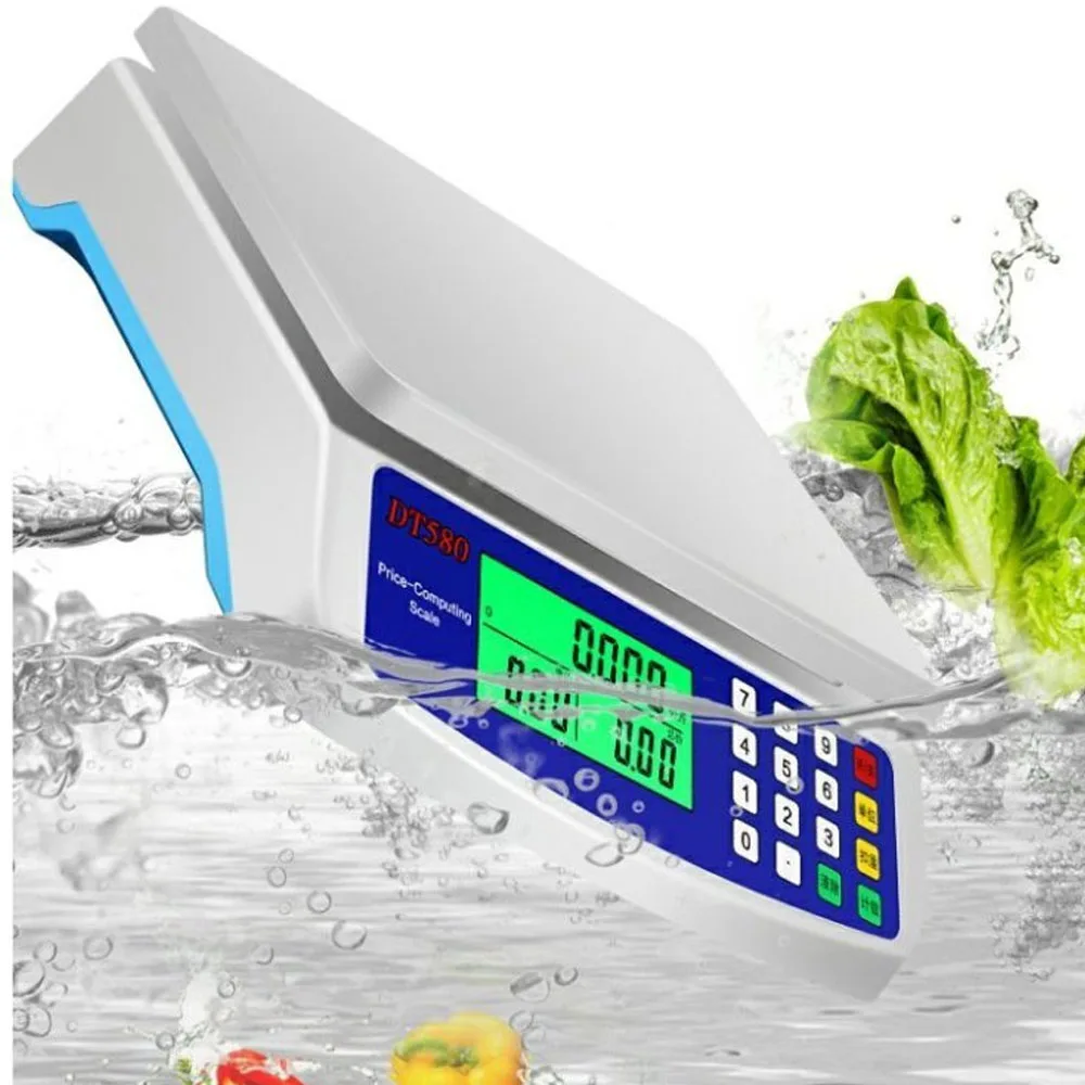 Báscula de cocina Digital electrónica de precisión, 30kg/1g, pantalla LCD, balanza de peso para contar para tienda comercial, pesaje de alimentos y frutas