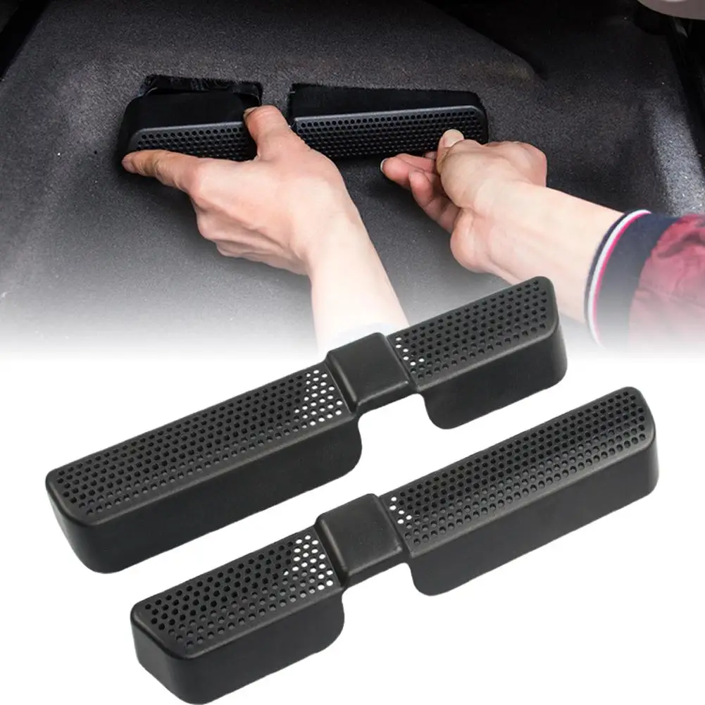   Untuk VOLKSWAGEN Touran L Penutup Pelindung Ventilasi Udara Bawah Kursi Mobil Aksesori Pelindung Ventilasi Interior Otomatis 2 Buah Hitam E6W7