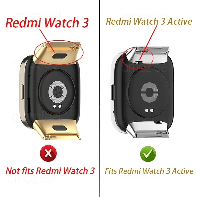 กำไลข้อมือแม่เหล็กสำหรับ redmi Watch 3สายสแตนเลสสตีลสำหรับ Xiaomi redmi Watch 3 Active โลหะ Correa