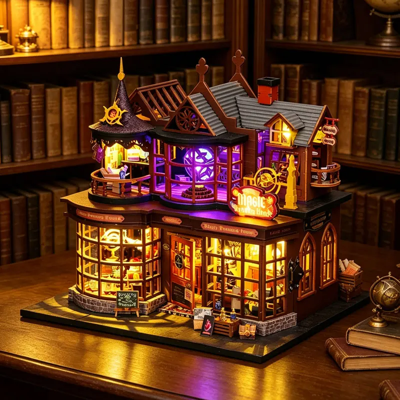 DIY Doll House Wooden  Miniature Building Toys Kits Dollhouse Furniture Accessories Toys For Birthday Creative Gifts