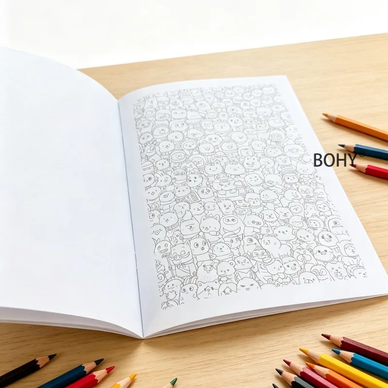 1 Intensive Monster Coloring Brochure, Containing Monster Robot Animal Dense Graffiti Line Draft Patterns, Totaling 22 Pages
