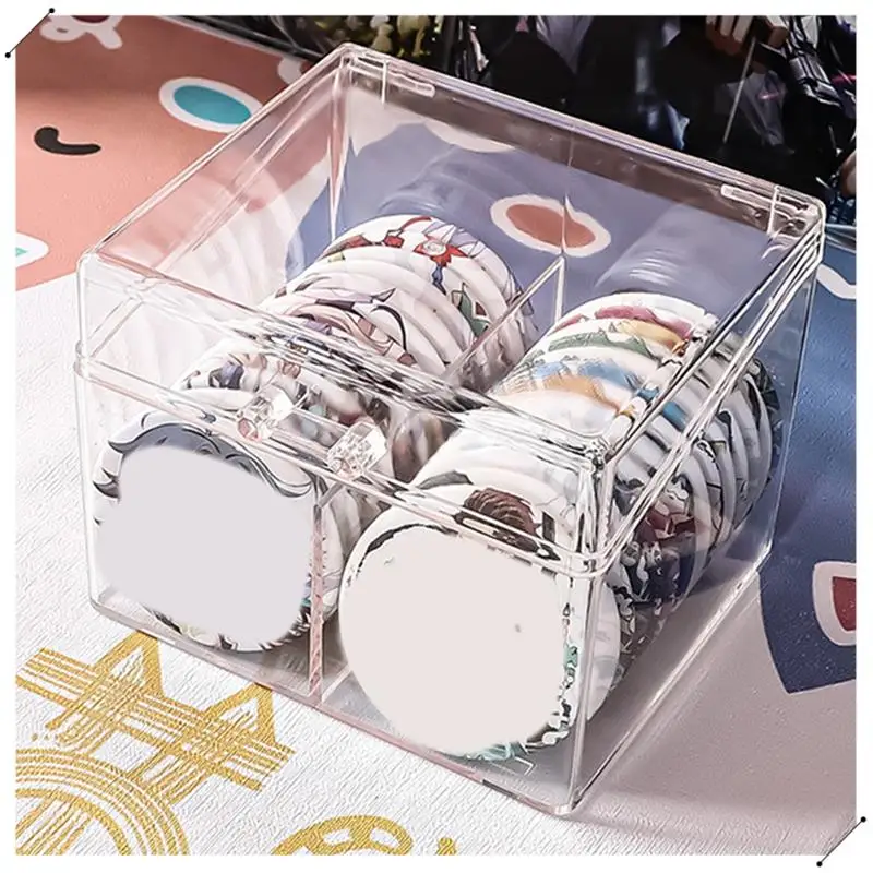 3PCS Photo Card Box Card Storage Box 3 Inch Plastic Storage Box School Stationery