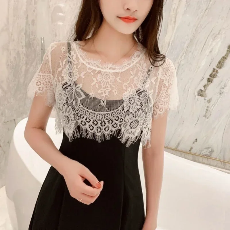 

Autumn Summer Lace Bride Wedding Bolero Elegant bridal Opera Evening Party Prom Costume Capes White Black Jackets Women Wrap
