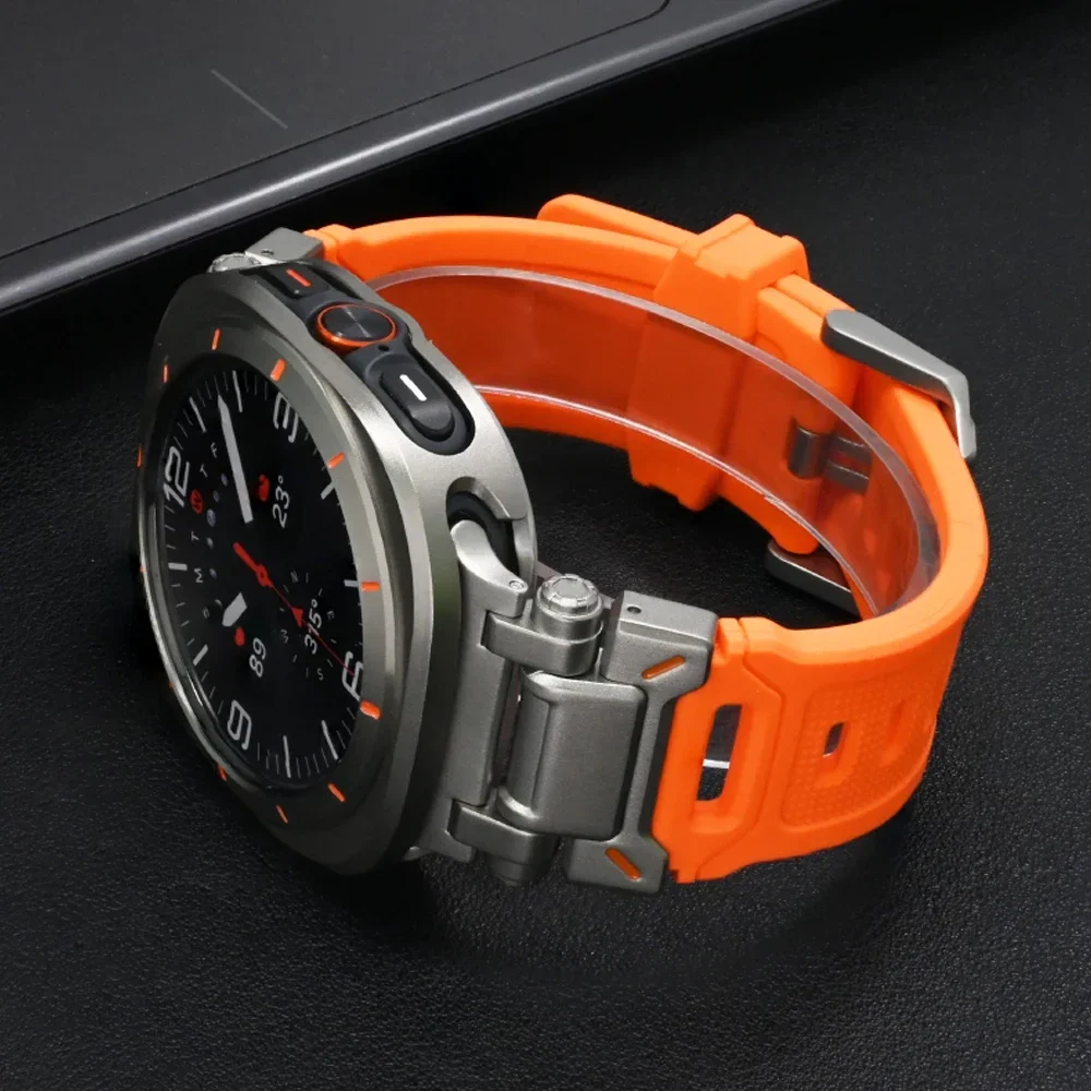 Aluminium Alloy Case+Sports Silicone Band for Samsung Galaxy Watch Ultra 47mm Luxury Strap For GALAXY ULTRA 7 Cover Accessories