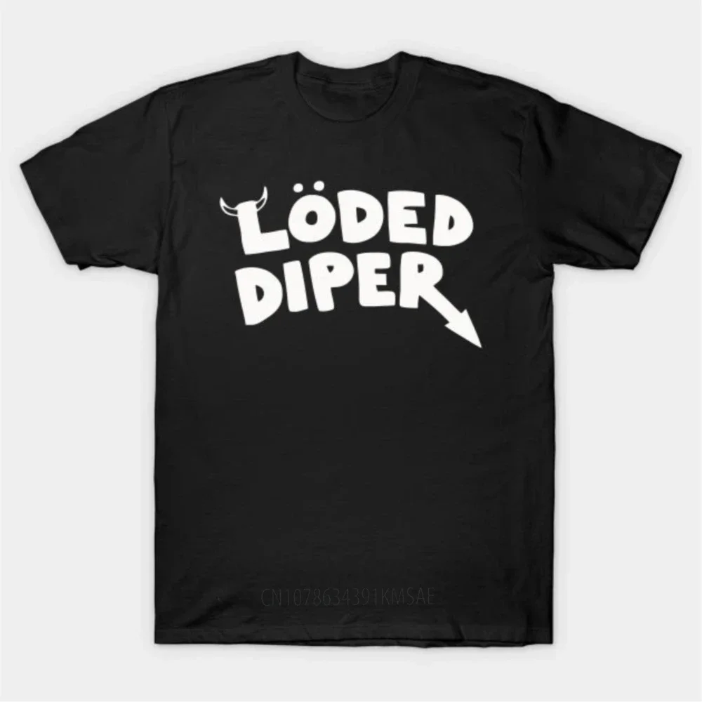 LODED DIPER Printed Men's T-shirt Women's Cotton Short Sleeve Loose Breathable Casual Street Wear High Quality Oversize Tops