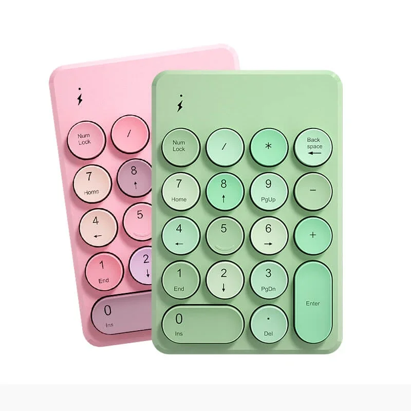 2.4G Bluetooth-compatible Wireless Keyboard Mini 18 Keys Numeric Keypad Computer Pink Digital Keyboard For PC Accounting tasks