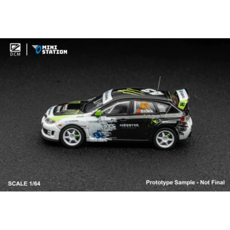 Vorverkauf DCM 1:64 2008 Subaru Impreza WRX STI Rally Block 43 Diecast Diorama Auto Modell Spielzeug
