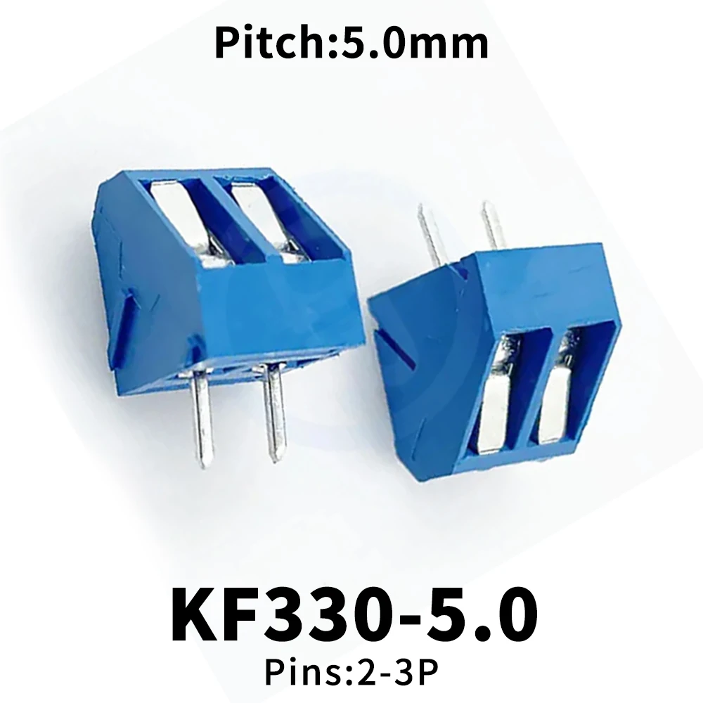 (10 pcs) KF330 5.0mm Bevelled Screw PCB Terminal Block Terminal Block Connector Splicable KF330 2-3P KF330-5.0