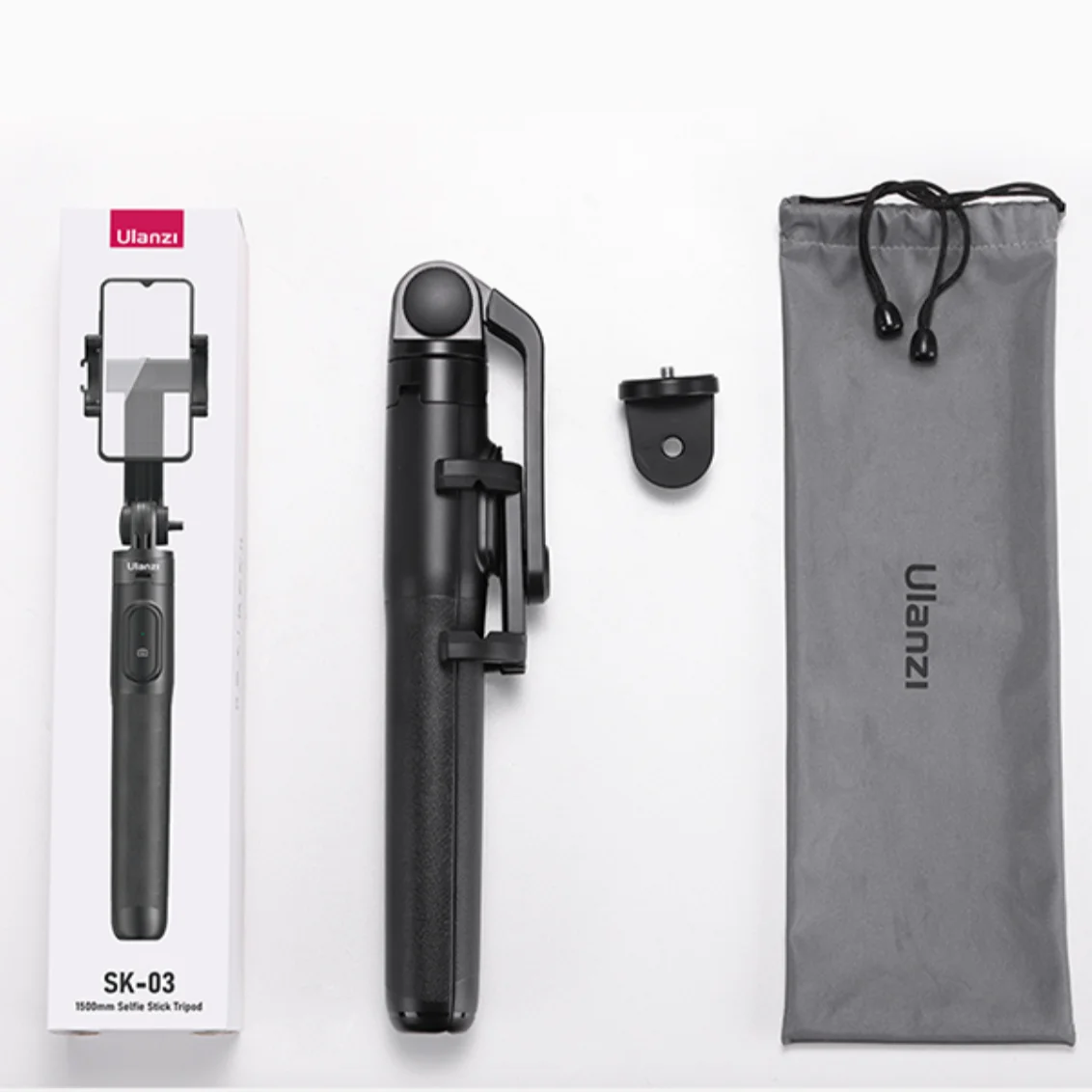 Original Ulanzi SK-03 Selfie Stick Bluetooth Remote Tripod Handheld Anti-Shake Telescopic Stand Live Streaming Photography