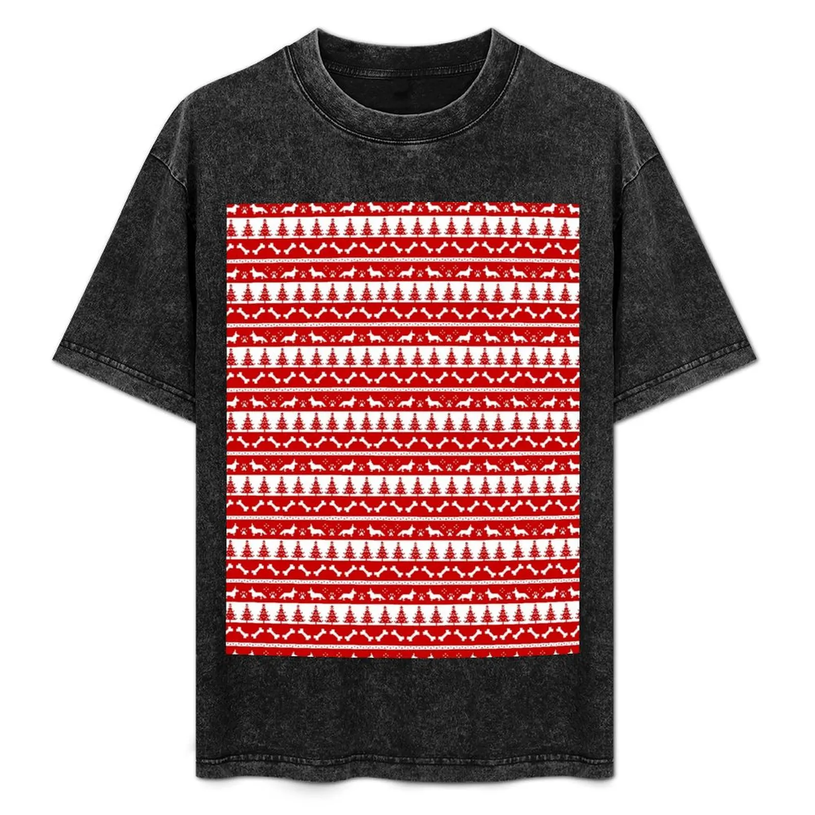

Cardigan Welsh Corgi Christmas Sweater T-Shirt Casual All Match Short Sleeve T-Shirt
