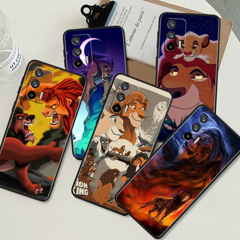 Disney Lion King For OPPO Realme GT Neo 5 SE 10 9i 8i 7i 6s 5 Narzo 50i 50A 240W Pro Plus Black Soft Phone Case