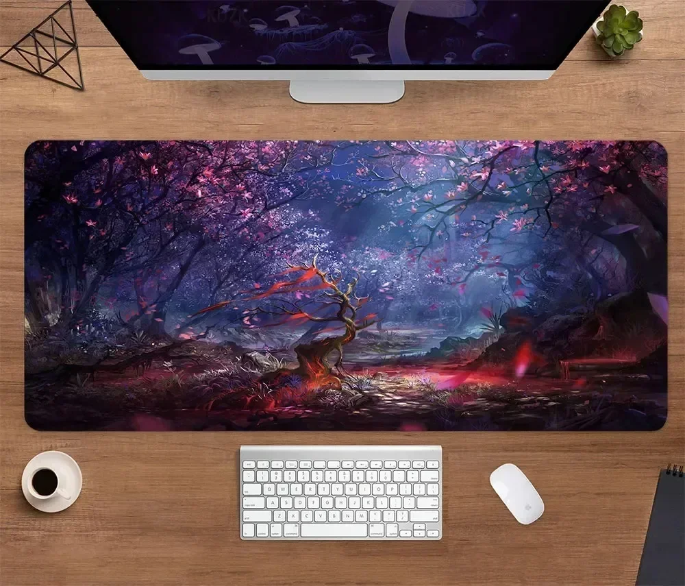 

XXL Anime Scenery MousePad PC E-sports Gaming Accessories Rubber Rug Office Mouse Pad Gamer Desk Mats Home Laptops Keyboard Pads