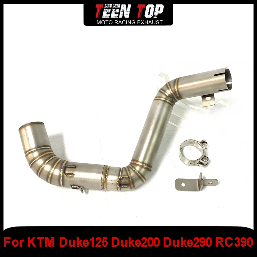 51mm For KTM Duke125 Duke200 Duke290 RC390 Middle Link Pipe Decat Pipe 2014-2016 Motorcycle Exhaust Escape Mid Connect Tube