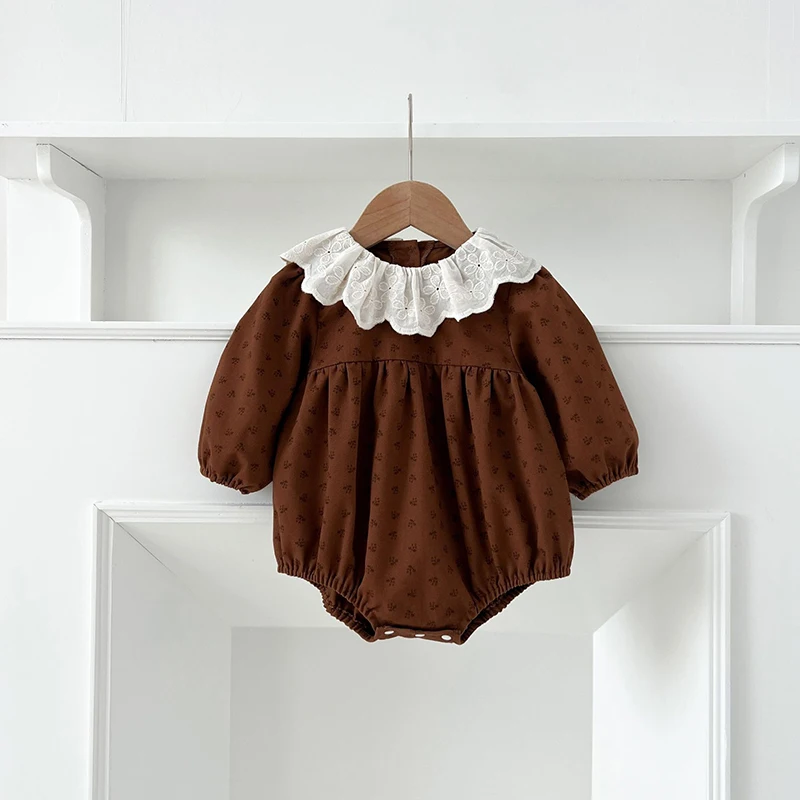 2026 ربيع جديد 0-24 متر بأكمام طويلة الرضع طفلة بذلة القطن طباعة ارتداءها الوليد طفلة التلبيب الأطفال بذلة #5