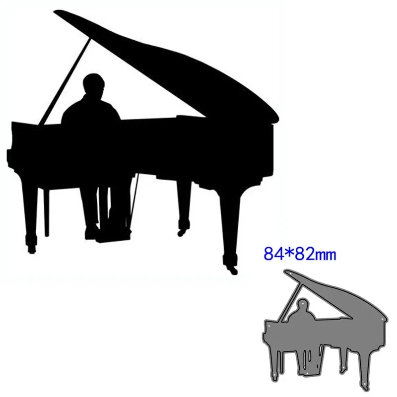 Matrices de Découpe en Métal pour Décoration de Piano, Scrapbook, Artisanat en Papier, Couteau, Moule, Lame, Jolie çon, Pochoirs