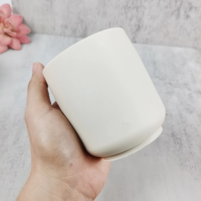 Flower Pot Silicone Mold Concrete Cement Plant Pot Mold Flowerpot Epoxy Resin Mould Makeup Brush Holder Mold