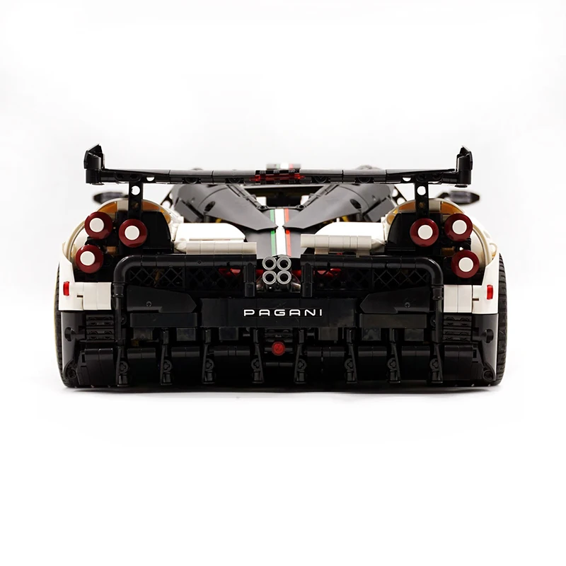 En STOCK MOC 002 Huayra, bloques de construcción de vehículos súper deportivos técnicos, modelo de alta dificultad, bloques de carreras, juguetes DIY para niños de Navidad
