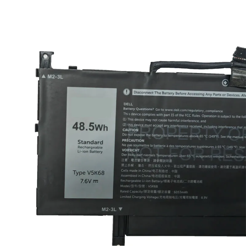 V5K68 7.6V 48.5Wh Laptop Battery For 9510 9520 9510 2-in-1 N7HT0 TVKGH N2NLL HYMNG 08NFC7 Series lithium-ion