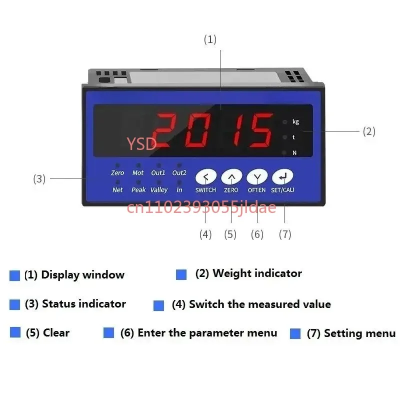 AD2015E Peak Weighing Display Controller Load Sensor Indicator with Relay Control