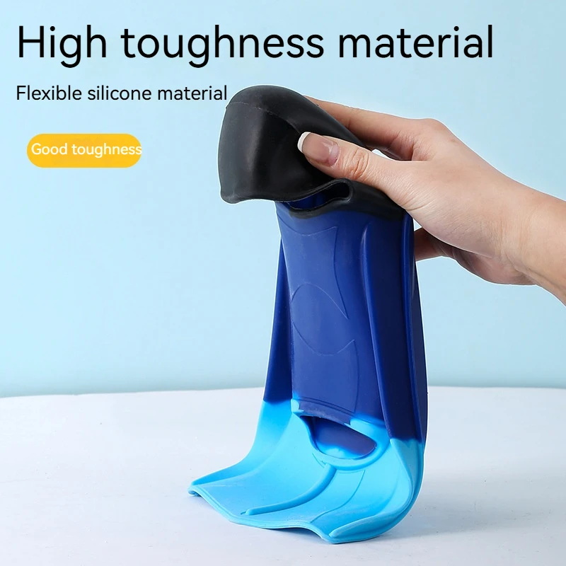 الرياضة المائية تسريع إلى الأمام السباحة الزعانف حرة السباحة سيليكون عدم الانزلاق الكبار الأطفال التدريب الإيدز الزعانف #6