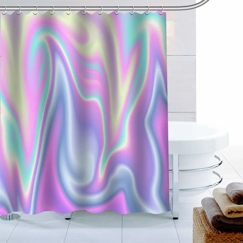 

Text Holographic Wallpaper Decorative Shower Curtain Waterproof Bathroom Curtain Polyester Shower Curtain cortina de la ducha