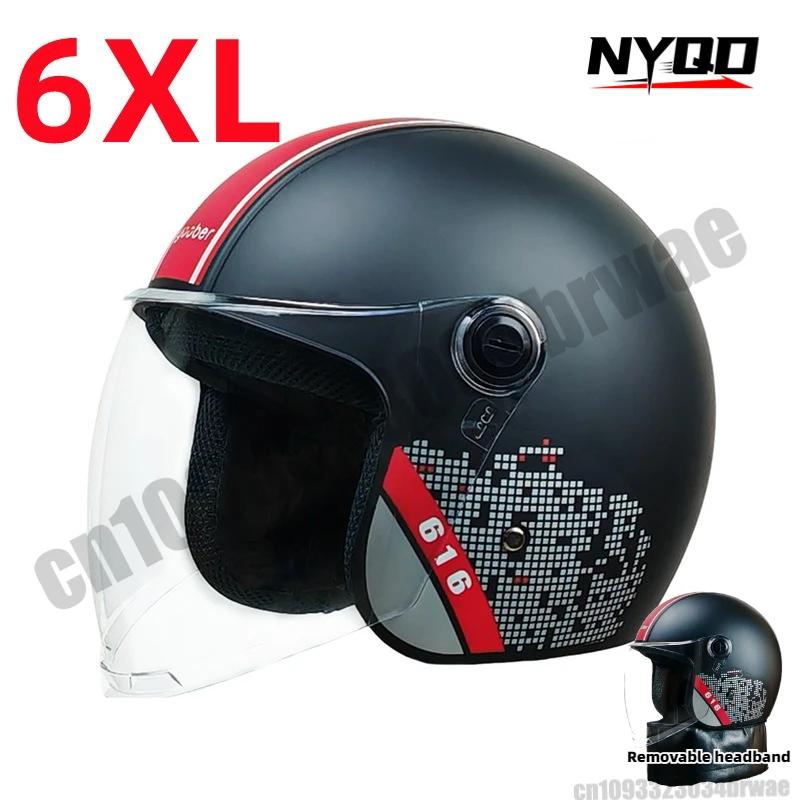 

Мотоциклетный шлем для мужчин 6XL, шлем для электромобилей с защитой от солнца, всесезонный, для обхват головы 80 см, теплый защитный шлем