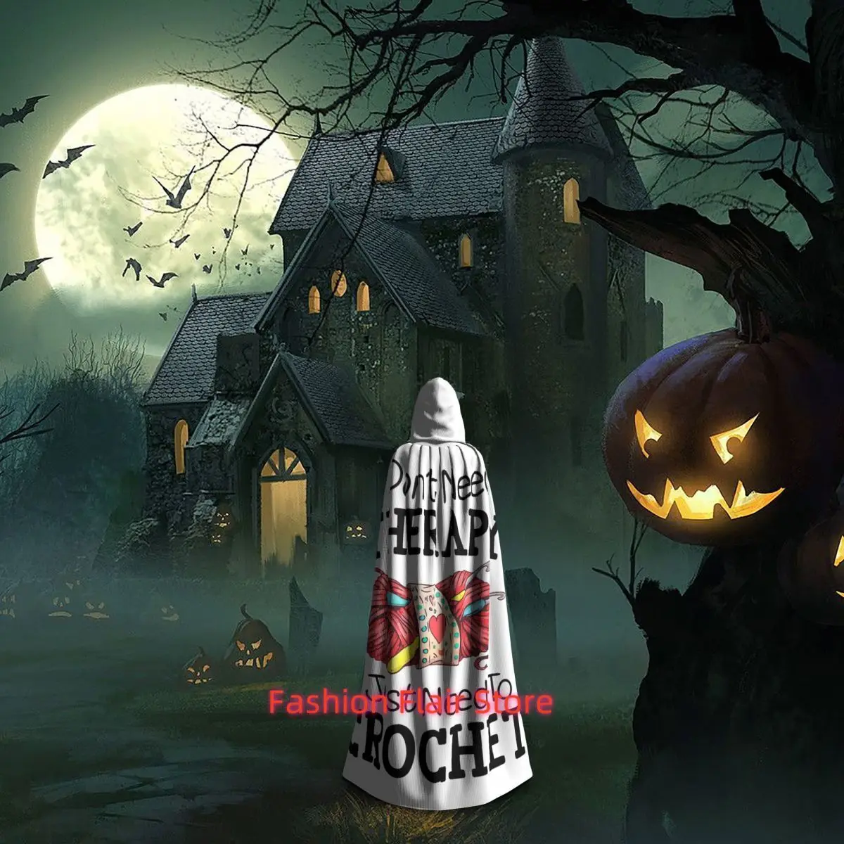 لا أحتاج إلى علاج، أنا فقط بحاجة إلى عباءة كروشيه طويلة بقلنسوة، أزياء ساحرة في القرون الوسطى، أزياء تنكرية لحفلات الهالوين للبالغين للجنسين