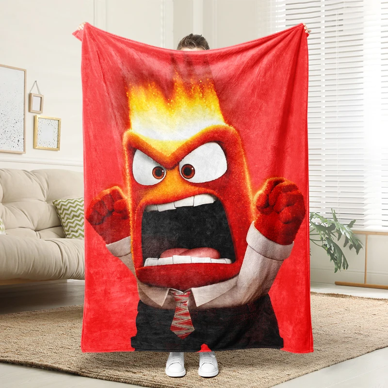 

Disney Inside Out Anger Printed Blanket Soft Plush Throw Sofa Bed Warm Blanket Kids Gift Cartoon Home Decor