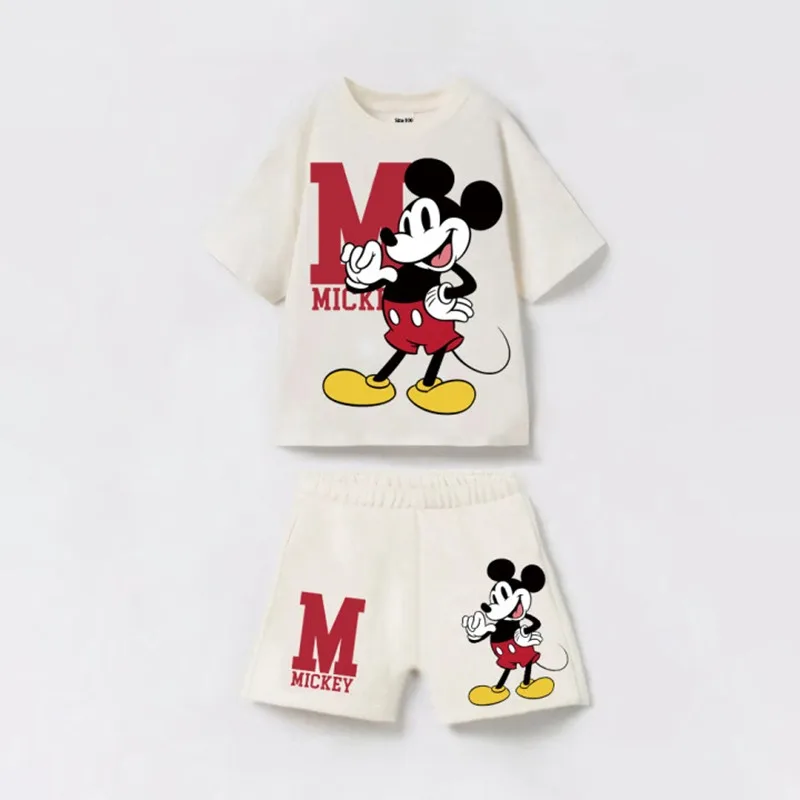 الصيف الكرتون غرزة الاطفال الصبي الدعاوى القطن طفل قصير الأكمام قميص + شورت طفل ملابس كاجوال الزي