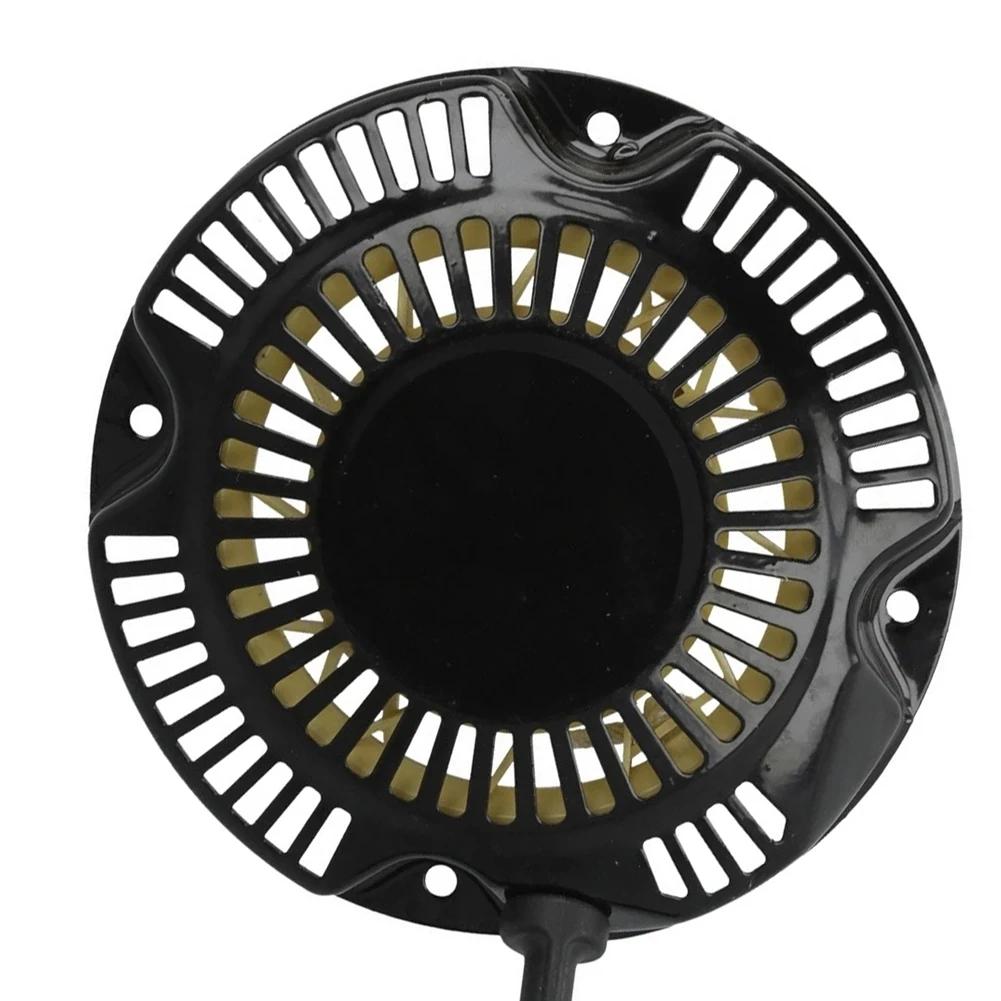 Generator Rewind Black Recoil Pull Starter Precision Engineered Easy Installation Compact Design Smooth Operation