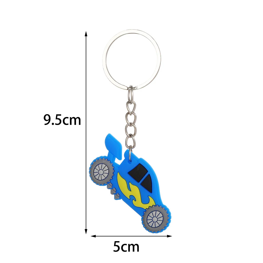 12/18/24pcs Racing Cars Party Favors Keychain Race Car Silicone Keychain Kid Baby Shower Goodie Bag Fillers Race Car Party Decor