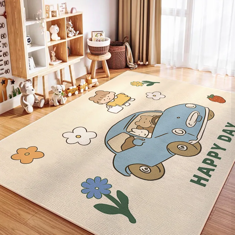 VIKAMA Cartoonartiger und süßer Teppich für Schlafzimmer, Wohnzimmer, Sofa, Couchtisch, Klettermatte für Kinder, Heimdekoration
