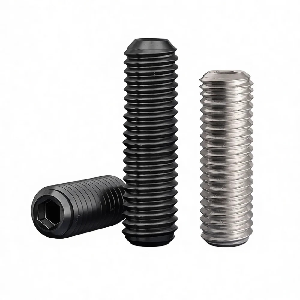 Metric Hex Socket Set Screws Cup Point 12.9 Alloy Steel Fastener Nickel Plated Hardware For Industrial Assembly Repairs