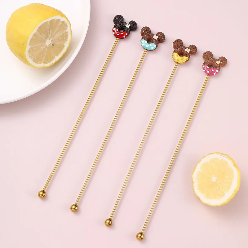 Bar Kreativer Rührstab Milch Tee Rührstab Kaffee Milchpulver Rührer 304 Edelstahl Rührstab mit langem Griff